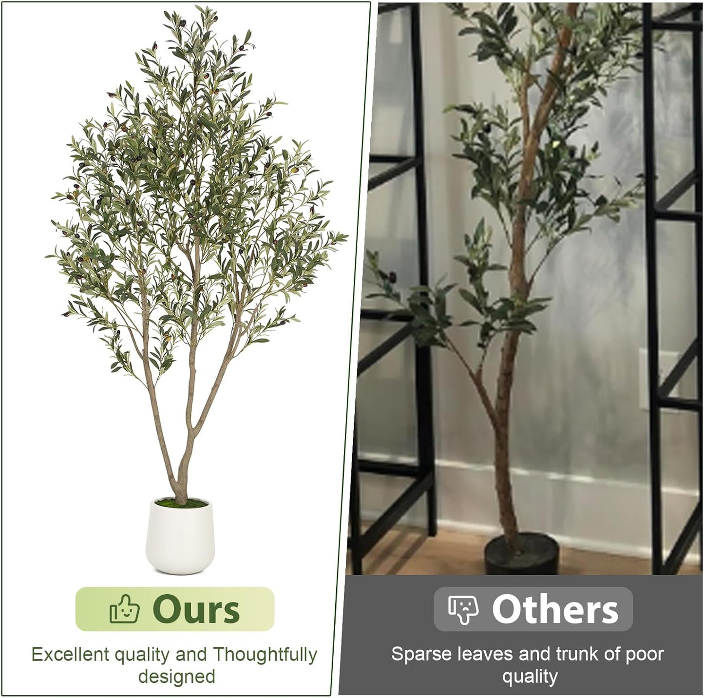 🌿 Lifelike Artificial Plant in a Natural Planter for a Touch of Green 🌱