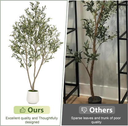 🌿 Lifelike Artificial Plant in a Natural Planter for a Touch of Green 🌱