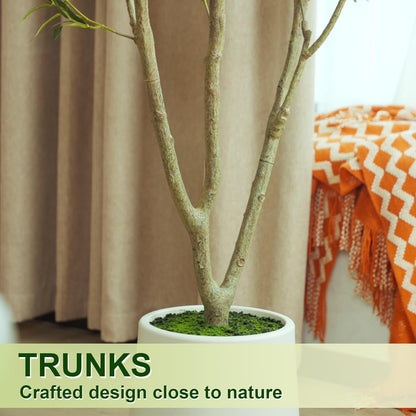 🌿 Lifelike Artificial Plant in a Natural Planter for a Touch of Green 🌱