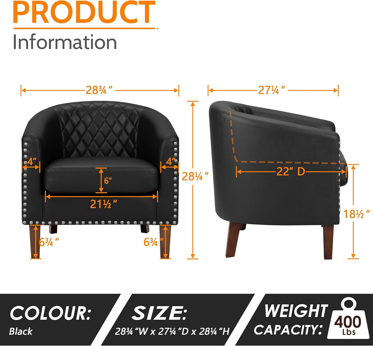 💺 Stylish Leather Backrest Cushion with Elegant Nailhead Detailing! 🏠