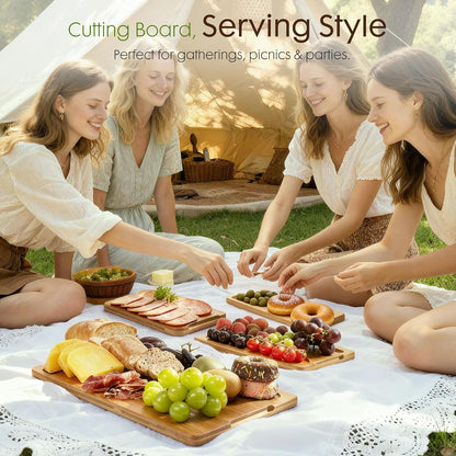 🍞 Premium Reversible Carbonized Wood Cutting Board - Perfect for Every Kitchen! 🍅