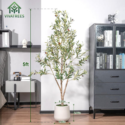 🌿 Lifelike Artificial Plant in a Natural Planter for a Touch of Green 🌱