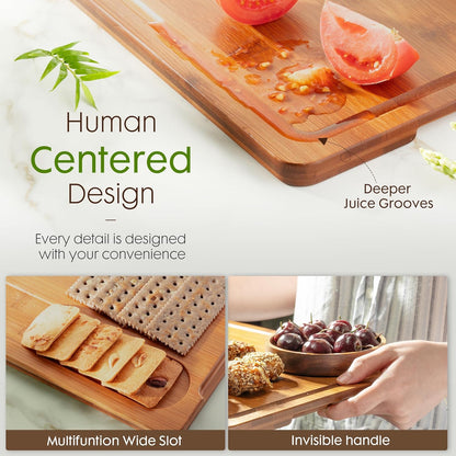 🍞 Premium Reversible Carbonized Wood Cutting Board - Perfect for Every Kitchen! 🍅