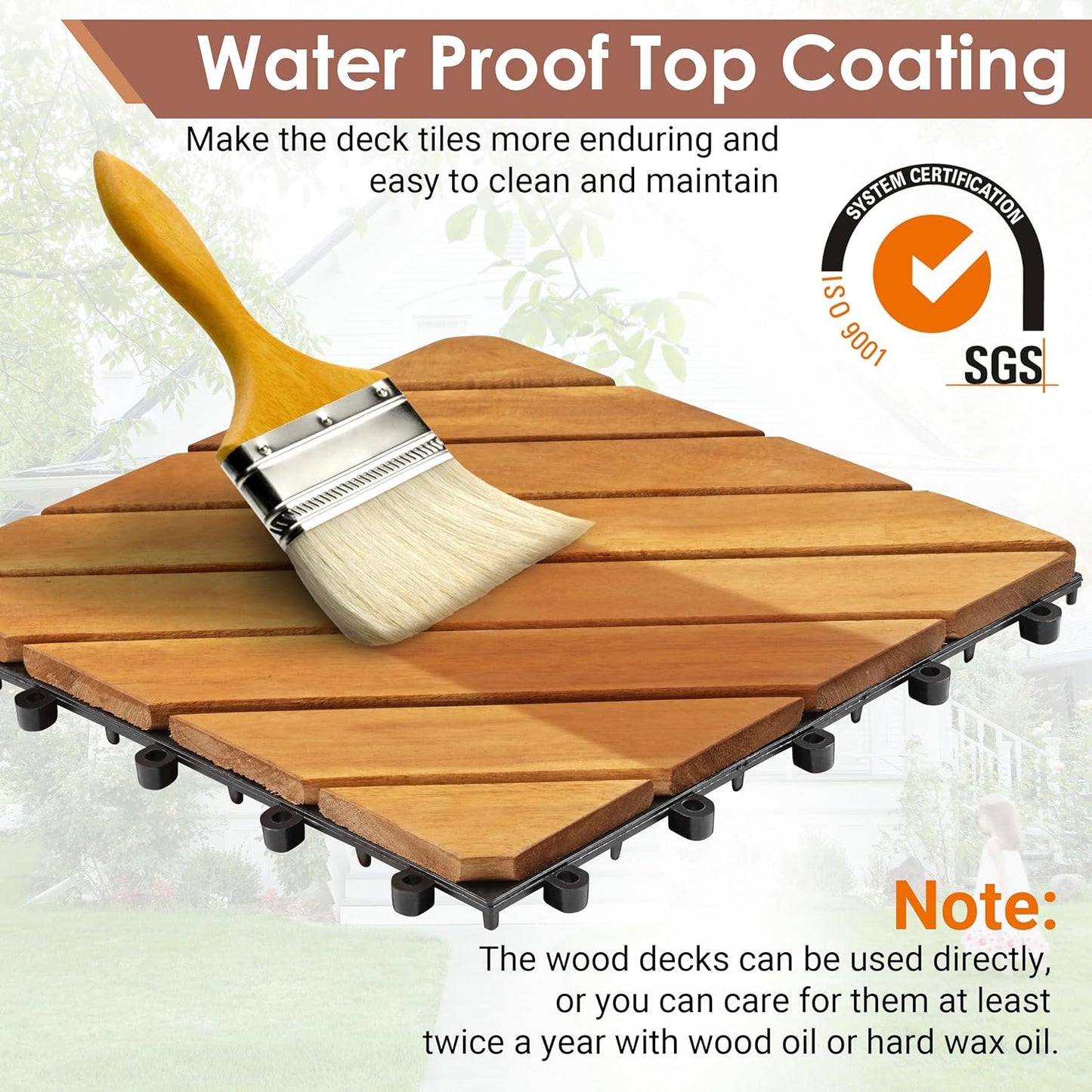 🍂 Transform Your Patio with Solid Acacia Wood Interlocking Tiles – Durable & Chic! 🌟