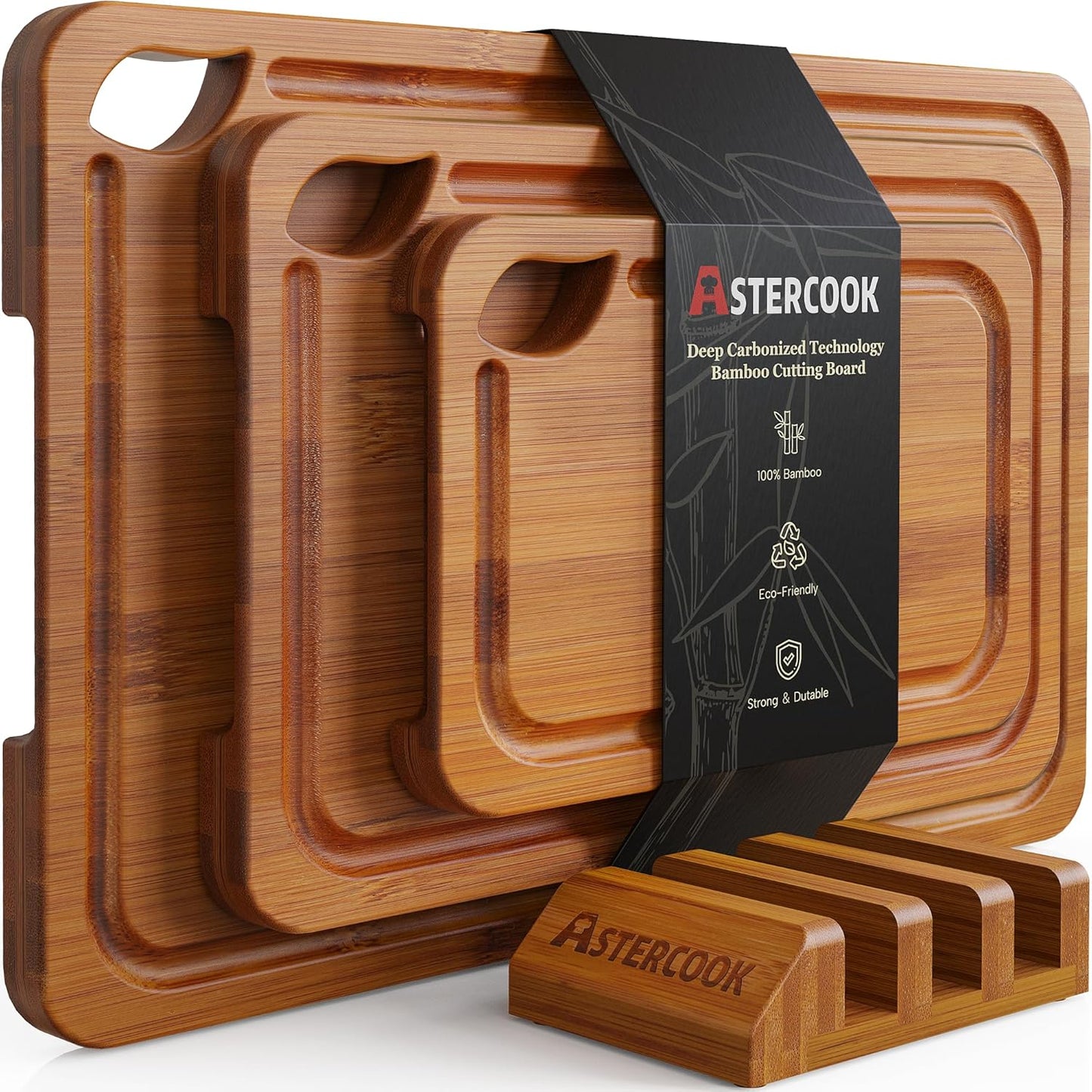 🍞 Premium Reversible Carbonized Wood Cutting Board - Perfect for Every Kitchen! 🍅